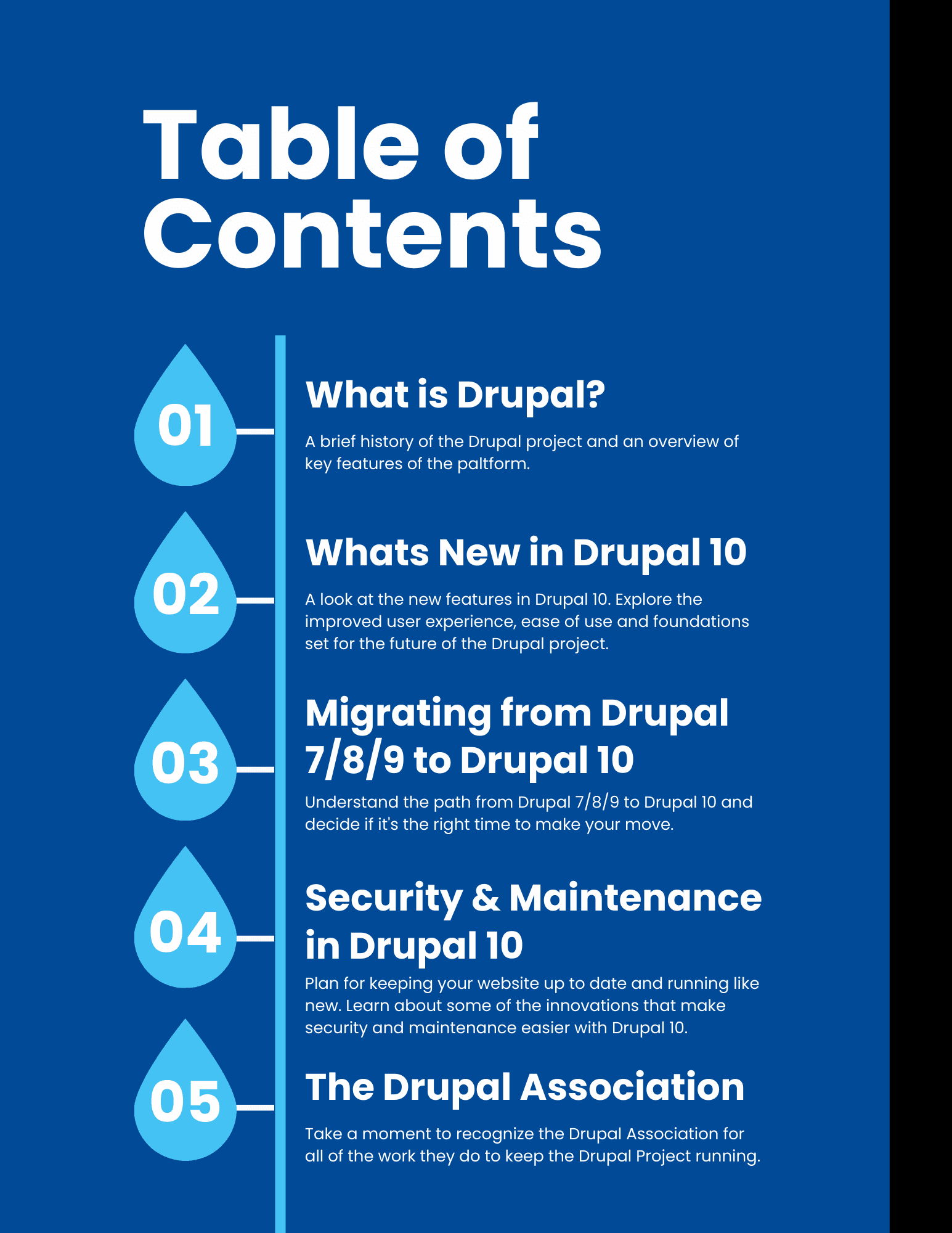 Table of Contents for The Ultimate Guide to Drupal 10 by Digital Polygon
